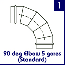 90 deg Elbow 5 gores(Standard)