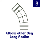 Elbow other deg Long Radius