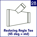 Reducin Angle Tee (45deg=std)