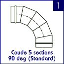 Coude 5 sections 90 deg (Standard)